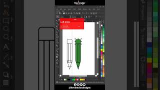 Easy Way to create  Pencil Icon in Corel Draw | Hevlendordesign #coreldraw #shorts