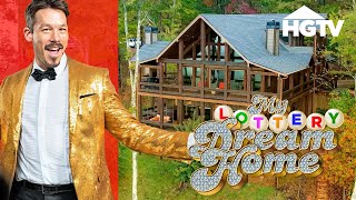 $745K Dreamy 3-Level Cabin with VIEWS for days | My Lottery Dream Home | HGTV