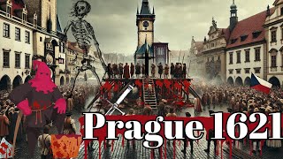 1621-Execution of 27  Lords on Old Town Square in PRAGUE! The largest public execution!