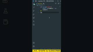 Calculate Average of List by using python #shorts #shortsvideo #python
