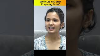 When Did You Start Preparing For IAS Exam?- Shruti Sharma, AIR-1, CSE 2021 #shorts