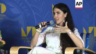 Cuban blogger Yoani Sanchez addresses US audience