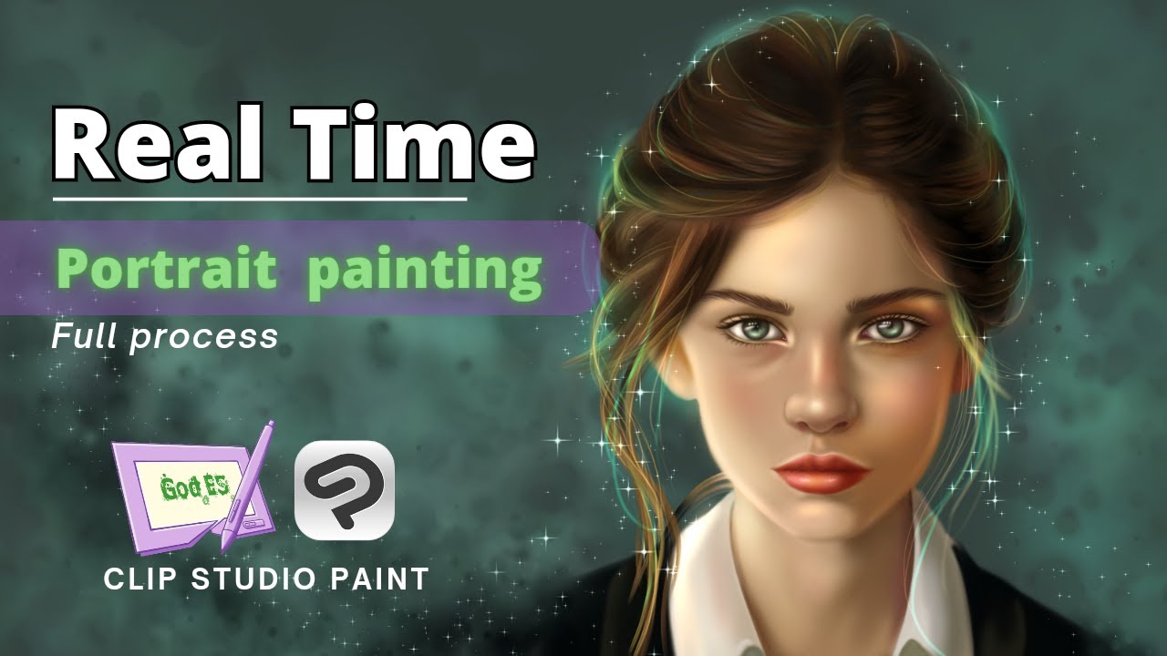 Realistic Portrait Digital Painting Step By Step Process Real Time