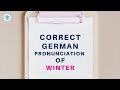 How to pronounce 'WINTER' (WINTER) in German? | German Pronunciation