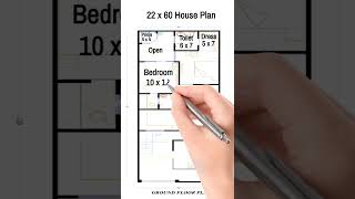 22 X 60 House design | Ghar ka naksha | Facility Zone | #shorts #housedesign #houseplan #ytshorts