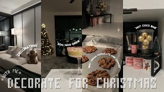 DECORATE WITH ME FOR CHRISTMAS : BAKING VEGAN CHOCOLATE CHIP COOKIES + HOT COCOA BAR + NEW DECOR