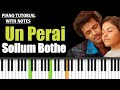 un perai sollum bothe song - angadi theru 🎹 piano notes