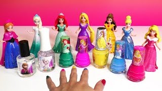 Nail Polish Disney Princess | Anna, Elsa, Aurora, Belle, Ariel, Rapunzel, Cinderella