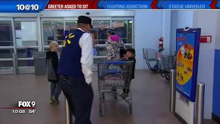 Walmart tells beloved greeter to tone it down—but community rallies behind him