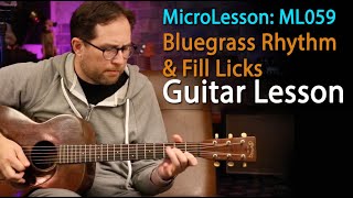 Simple Bluegrass Style Rhythm with Fill Licks - MicroLesson ML059