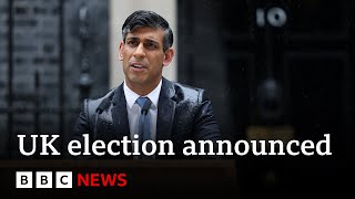 UK Prime Minister Rishi Sunak's full General Election announcement | BBC News