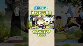 【好きなジブリ映画】作品ランキングTOP5 #shorts #ジブリ #映画 #ランキング #魔女の宅急便 #となりのトトロ #天空の城ラピュタ #ナウシカ #千と千尋の神隠し #アニメ