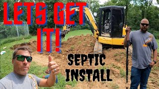 How to install a septic system. DIY septic system excavation.How to install a septic tank.DIY video.