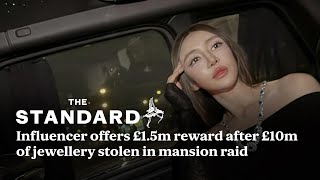 Influencer offers £1.5m reward after £10m of jewellery stolen in Primrose Hill mansion raid