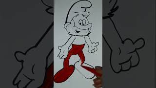 Papa Smurf Easy Drawing #shorts #youtubeshorts