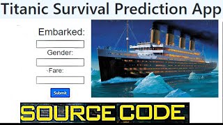 Titanic Survival Prediction End to End Python ML Project with Flask Deployment | Source Code