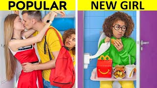 NEW GIRL VS POPULAR GIRL! Funny School Situations & DIY Ideas by Mariana ZD