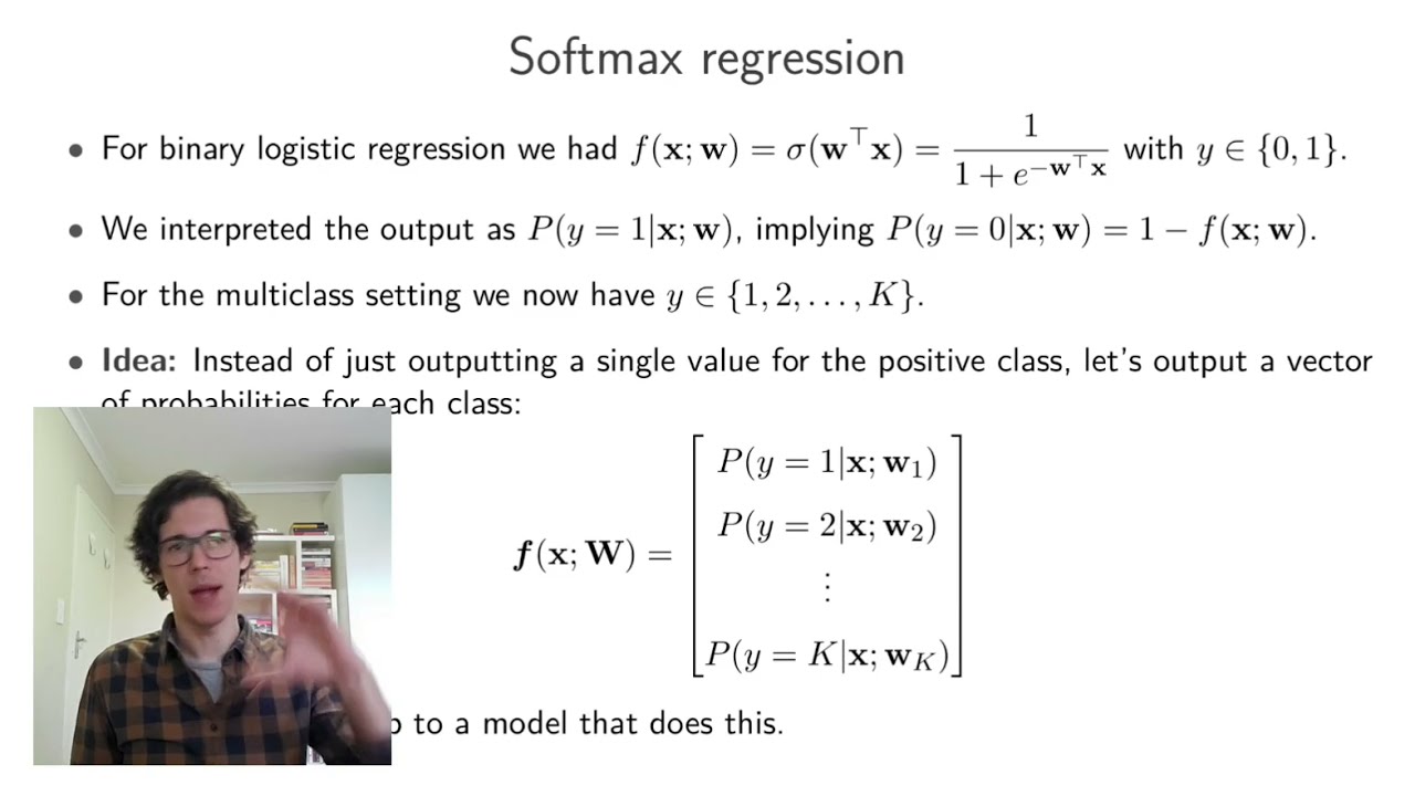 Logistic Regression 5.2: Multiclass - Softmax Regression - YouTube