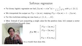 Logistic regression 5.2: Multiclass - Softmax regression