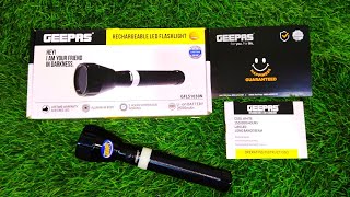 Geepas Led Torch Light || Geepas Led Rechargeable Flash Light || Geepas Led Flash Light