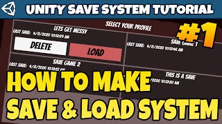 Unity Save System Tutorial | How to make Singleton ScriptableObjects