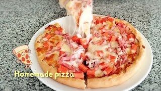 สูตรทำแป้งพิซซ่าง่ายๆ นวดมือ How to make pizza dough