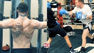 Canelo Alvarez Working Cable Flyers To Blast His Back Makes Sparring Partner Sean Garcia Quit