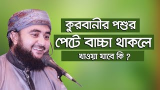 কুরবানীর পশুর পেটে বাচ্চা থাকলে তা খাওয়া জায়েজ হবে কি না ?। Mustafizur rahmani