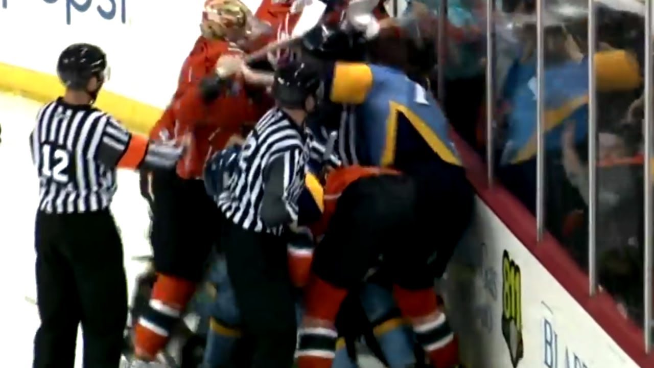 Toledo Walleye Vs. Kansas City Mavericks: Absolute Mayhem!! - YouTube