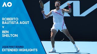 Roberto Bautista Agut v Ben Shelton Extended Highlights | Australian Open 2024 First Round