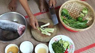 How to cook  boiled fish, របៀបធ្វើសម្លស្ងោរជ្រក់ត្រី