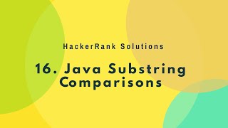 16. Strings - Java Substring Comparisons | (Hindi)