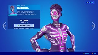 NEW Sparkle Skull skin in Fortnite Item Shop! (FREE STYLE)