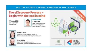 eDiscovery Mini Series – Episode 2: The eDiscovery Process - Begin with the end in mind