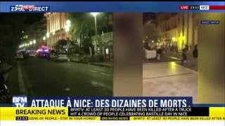 Terror Footage +18  (Nice, France Attack ) Truck Rams into Crowd