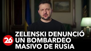 Zelenski denunció los masivos bombardeos de Rusia que dejaron al menos nueve muertos en Ucrania