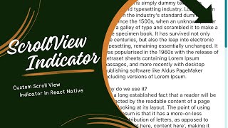Create React Native Custom Scroll View Indicator | Easy Tutorial for Smooth Scrolling!