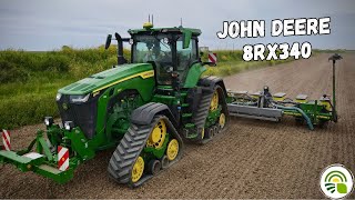 John Deere 8RX340 au semis de tournesol | Semoir 12 rangs UNIQUE au monde !!