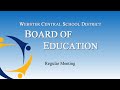 Board of Education | Webster CSD | 2024 | April 16th Meeting