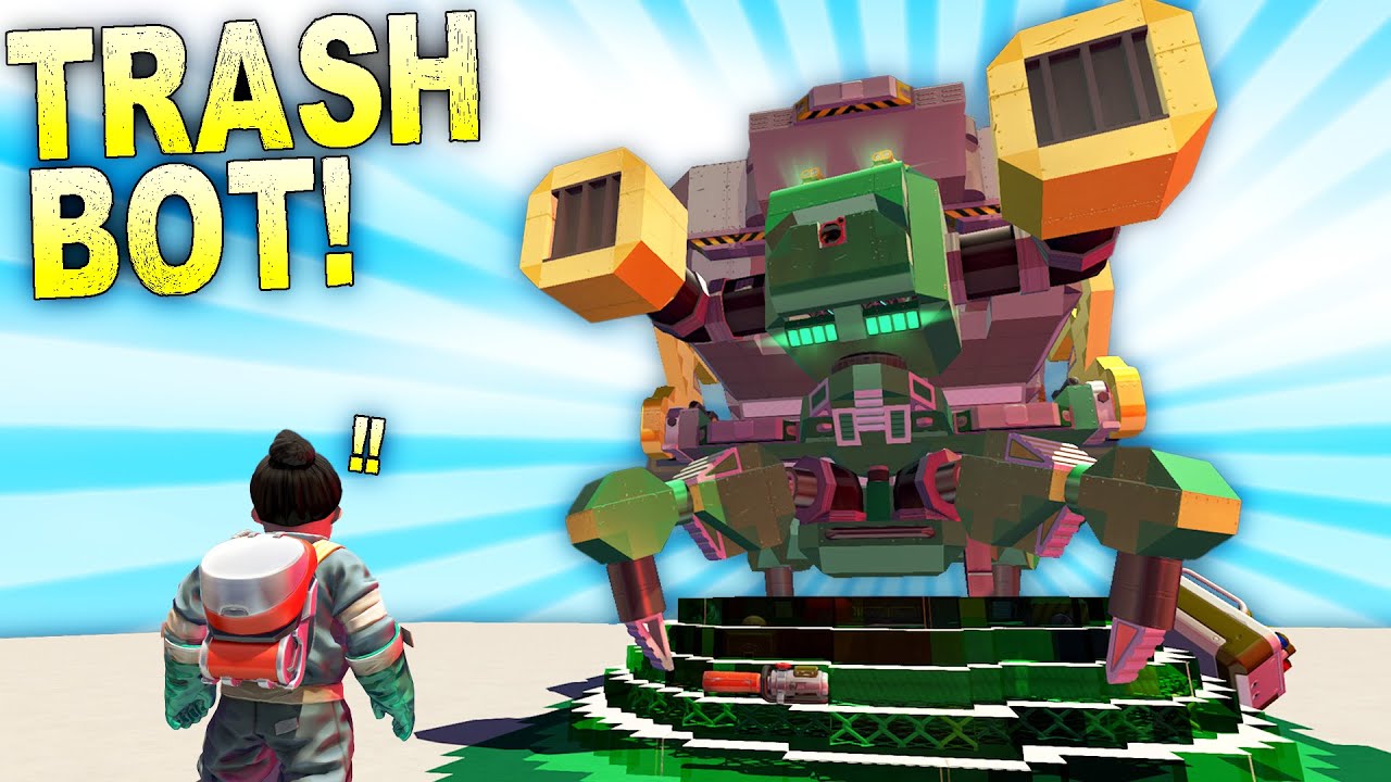 They Built A Trashbot Boss Fight In Scrap Mechanic Youtube
