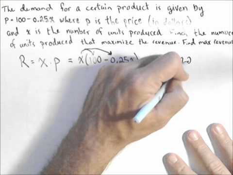 Finding a Revenue Function from a Linear Demand Function Finding a Revenue Function from a Linear Demand Function
