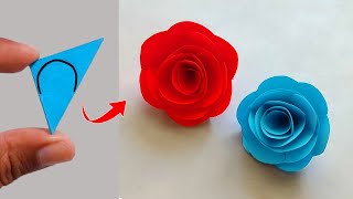 HOW TO MAKE JISOO's FLOWER 🌹| Paper Flower Making Step By Step | DIY Origami Flower