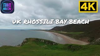 UK RHOSSILI BAY BEACH 4K