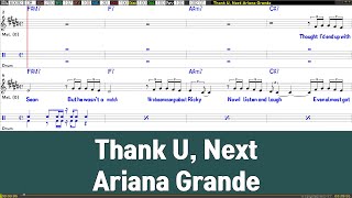 Thank U Next - Ariana Grande 노래 / 악보 / 드럼악보 / 노래 / MR / 가사 / 반주