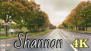 Shannon-County Clare,Ireland  Driving-Downtown [4K]