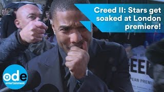 Creed 2: Stars get soaked at London premiere!
