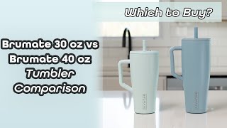 Comparison of the 30 oz and 40 Oz Brumate Era Leakproof Tumblers with Silicone Straw