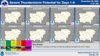 NWS Raleigh Routine Weekly Briefing for Central NC, valid through January 5, 2025