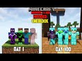 We Survived 100 Days In Modded OneBlock In Minecraft Hardcore | 4 Person 100 Days