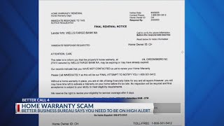 Homeowners warned about warranty scam letters